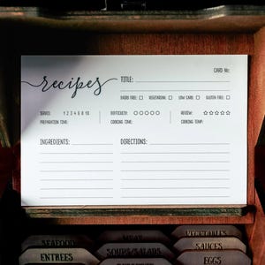 4x6 recipe card holder with personalized engravings, ideal for preserving family recipes
