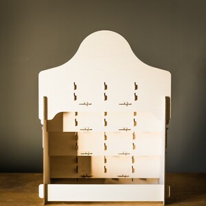 Soap shelf with dividers, ideal for use as a soap display and bathroom decor