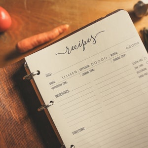 Unique cooking gifts engraved notebook