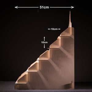 3-tier wooden craft show display stand, ideal for portable displays and retail storage