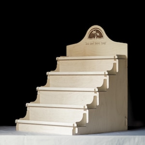 Table Top 20&quot; 5 Tier Craft Show Display Riser Stand, Store Display Shelf, Soap Display, Craft Fair Display, Countertop Display Tiered Stand