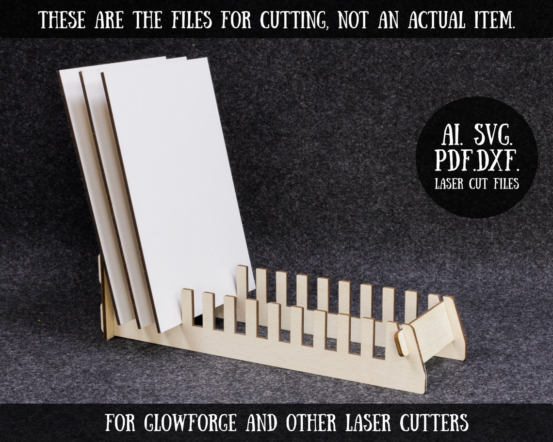 Wooden Greeting Cards Holder SVG File Collapsible Craft Fair Etsy