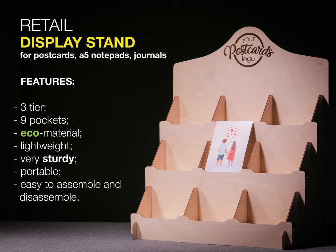 Photocard Display Postcard Display Stand W/ Compartments Etsy