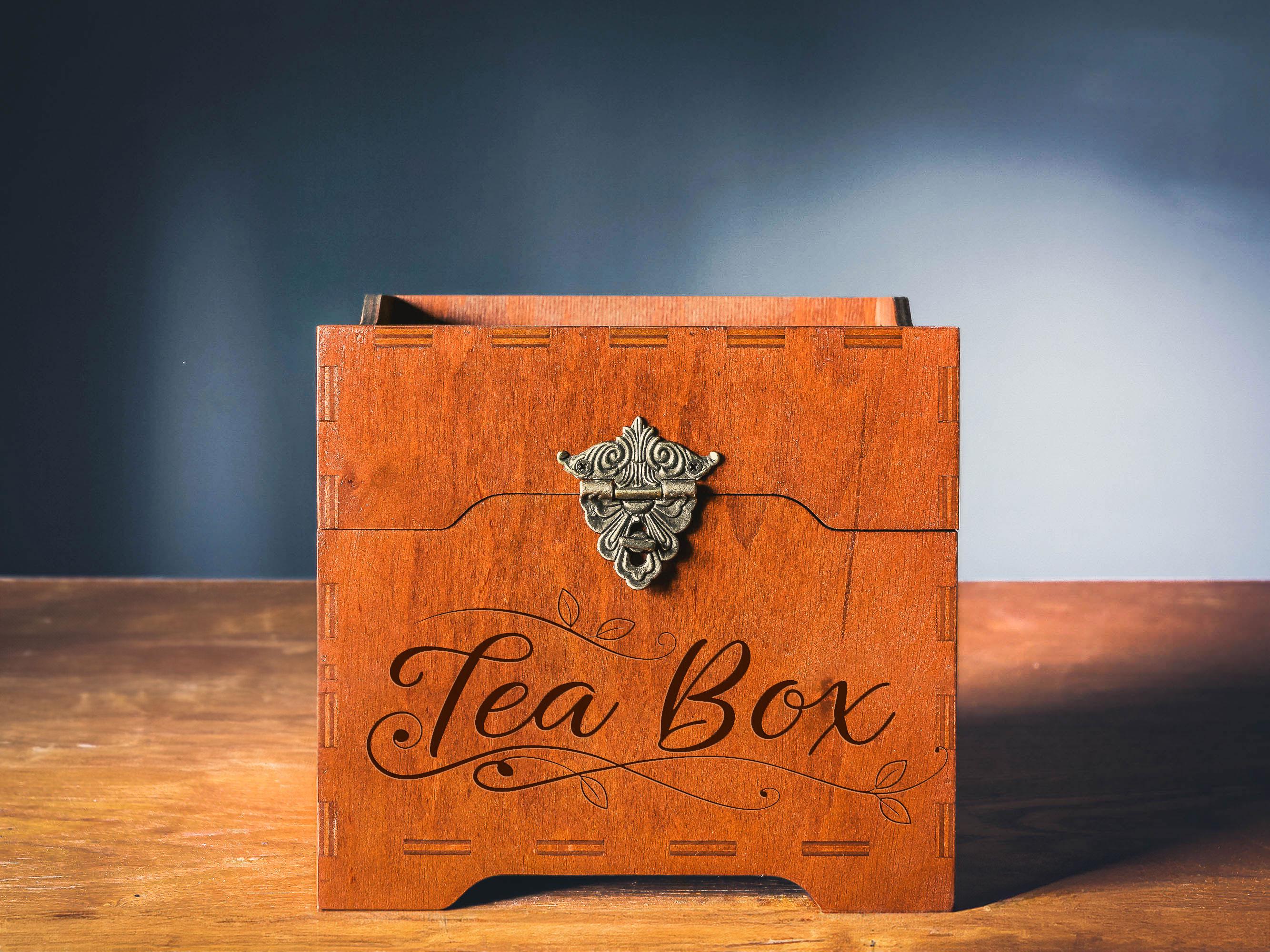 Custom Tea Box With Personalization – Wooden Tea Sampler Gift Box for ...
