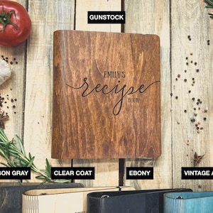 Unique Wooden Recipe Book for Gift