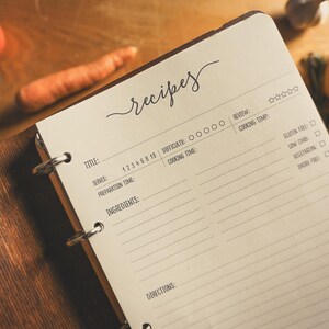 Recipe notebook binder, perfect for kitchen organization