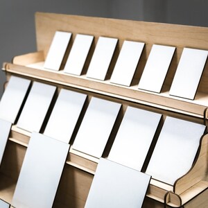 Minimalist wood display shelves, perfect for retail displays and craft fair displays