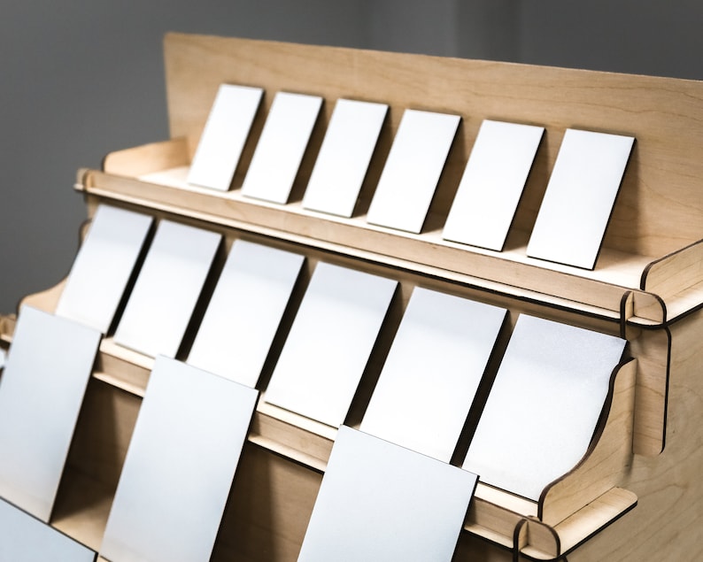 Minimalist wood display shelves, perfect for retail displays and craft fair displays
