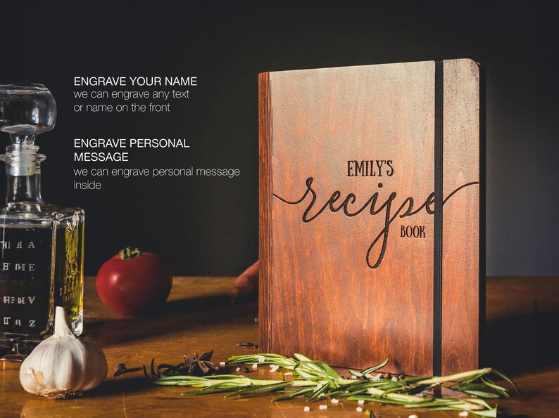 Handmade custom recipe binder with high-quality paper