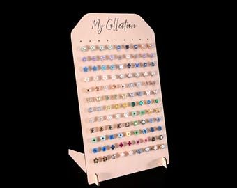Expositor de pendientes - Organizador de joyas de madera para mostrador, ideal para tachuelas, alfileres y colgantes / Puesto de mercado para tiendas, ferias de artesanía y salones