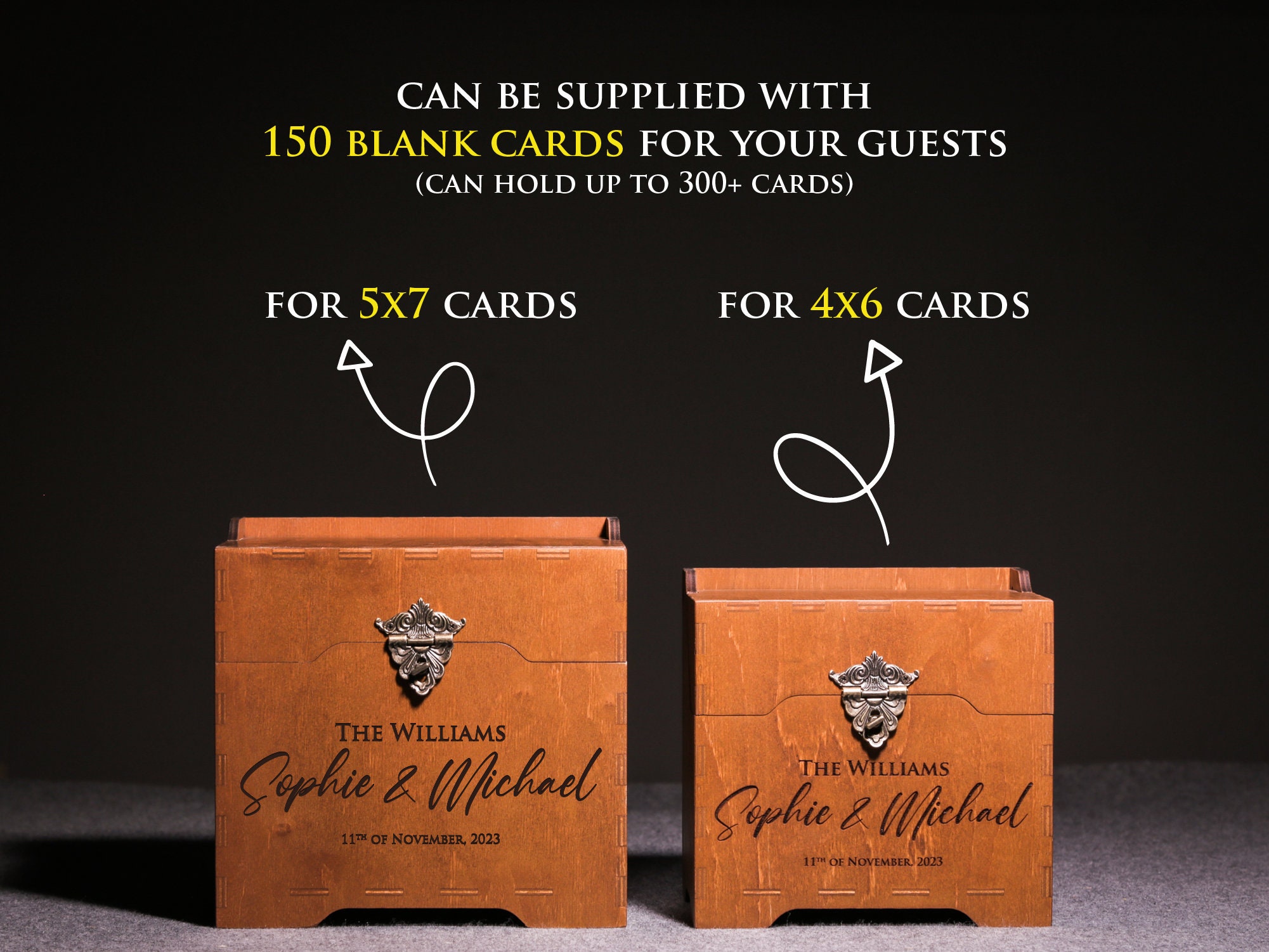 Wedding Guest Book Alternative, Vintage Guest Box 4x6 / 5x7, Wedding ...
