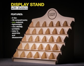 Candle Display Stand, Wooden Display Stand, Display Shelf, Soap Display Riser, Craft Fair Display Rack, Market Retail Display