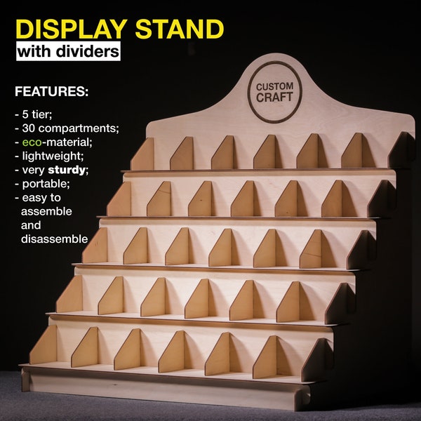 Candle Display Stand, Wooden Display Stand, Display Shelf, Soap Display Riser, Craft Fair Display Rack, Market Retail Display