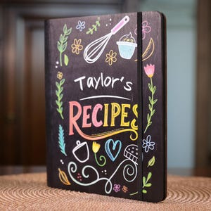 Personalized Wooden Recipe Binder, Custom Recipe Book, Blank Family Recipe Cook Book, Kitchen Decor, Gift For Women, Bridal Shower Gift