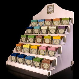 Soap Display Stand for Retail & Markets - 5 tiered Countertop Vendor Display Shelf, Display Rack for Candles, Soaps, Craft Fair, Pop Up Shop