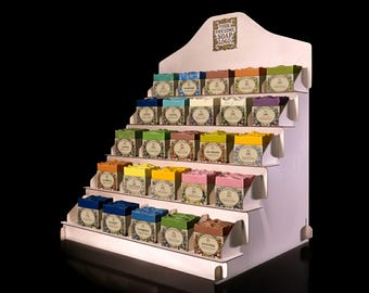 Soap Display Stand for Retail & Markets - 5 tiered Countertop Vendor Display Shelf, Display Rack for Candles, Soaps, Craft Fair, Pop Up Shop