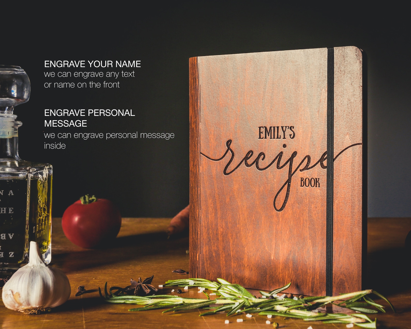 Personalized Recipe Binder Custom Recipe Book Wooden A5 Etsy