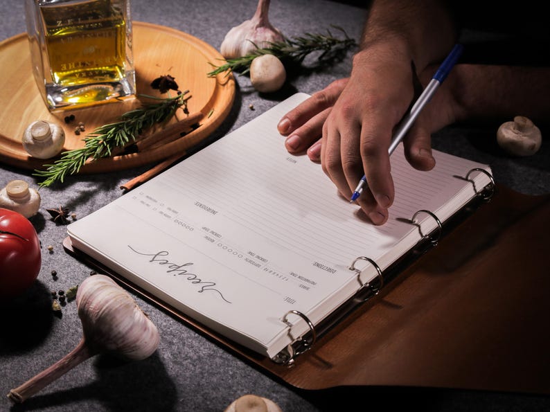 Eco-Friendly Birch Wooden Recipe Book