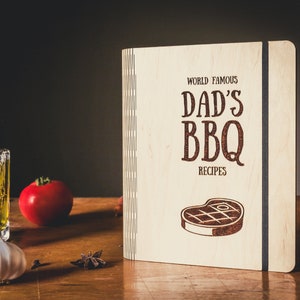 Blank wood binder recipe planner