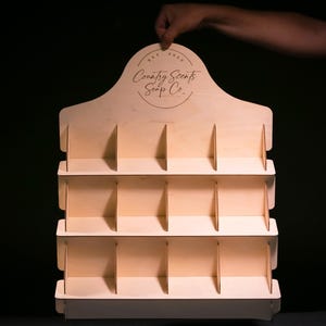 Untersetzer-Ausstellungsstand - 3-Tier-Holzregal für Handwerksmessen, Verkaufsdisplays, Ladenstufen-Display