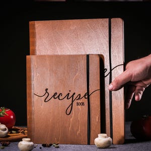 Custom Wooden Recipe Book Binder in A5 size