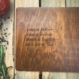 Custom engraved recipe meal planner