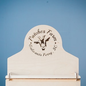 Minimalist wood display shelf, ideal for retail displays and craft show setups