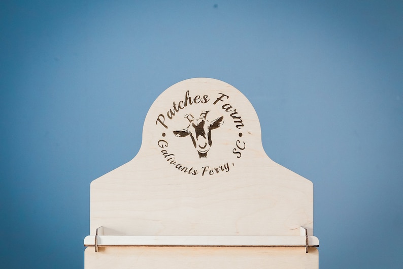Minimalist wood display shelf, ideal for retail displays and craft show setups