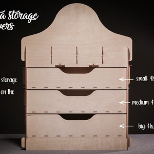 Personalized Wooden Display Stand - Collapsible Rack With Compartments ...