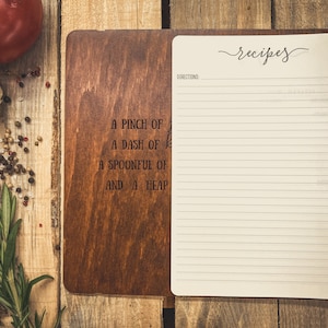 Personalize recipe book with family name