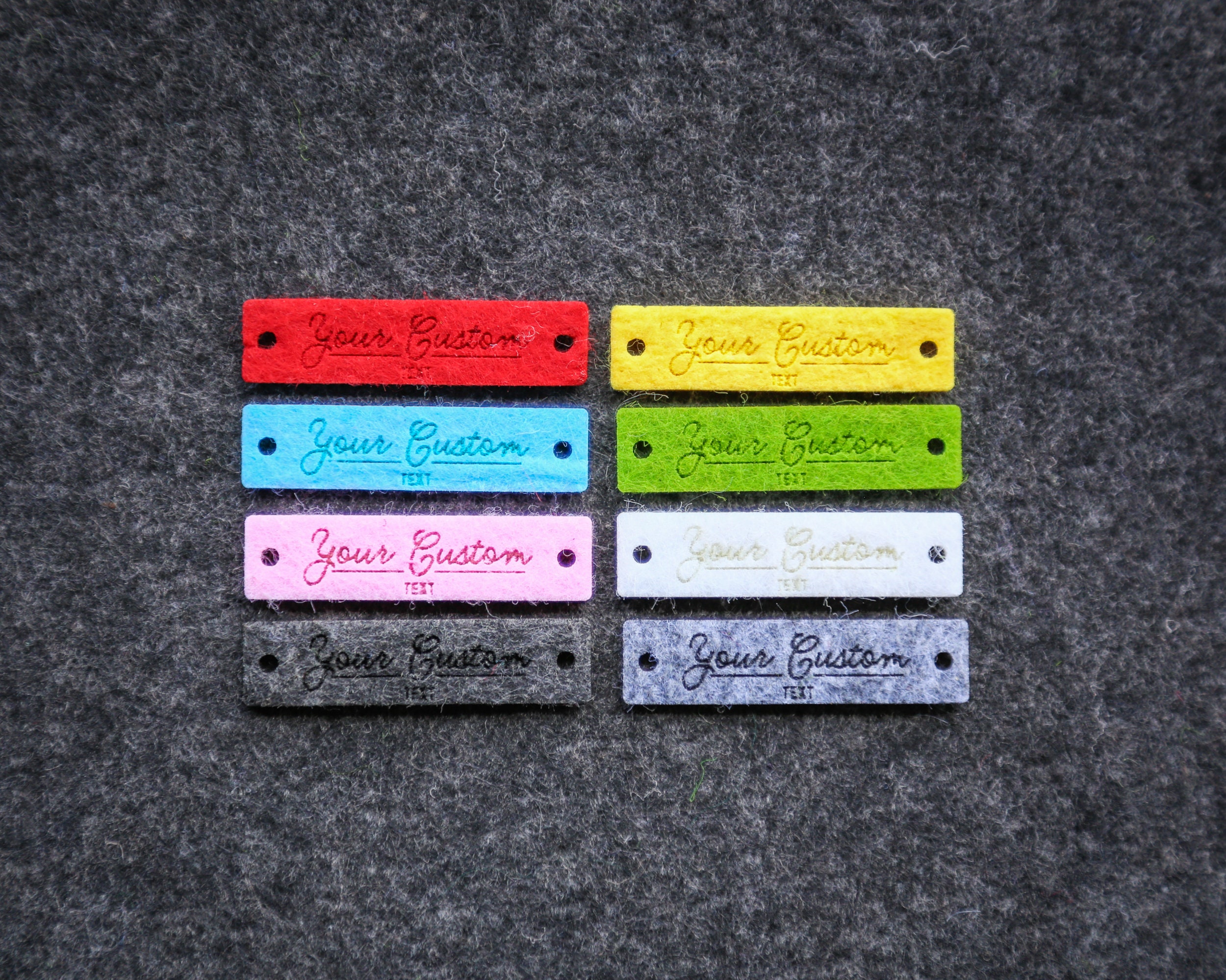Custom Engraved Felt Knitting Labels & Clothing Tags for Etsy
