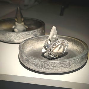 Handmade Raven Skull Ring Holder Dish, Gothic Witchy Altar Decor