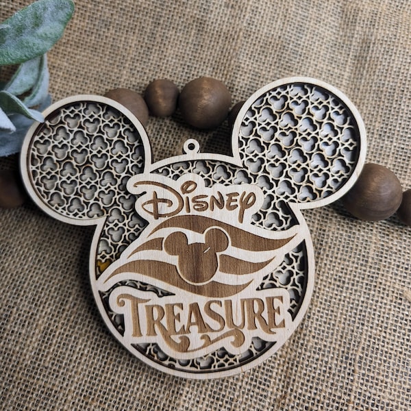 Treasure Cruise Ornament SVG, Treasure Souvenir, Mickey svg, Treasure Cruise, Cruise SVG