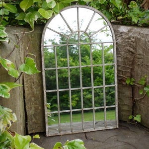 MEGA SALE-Shabby Chic Arch Garden Mirror (60cm H)