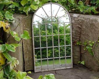 MEGA SALE-Shabby Chic Arch Garden Mirror (60cm H)