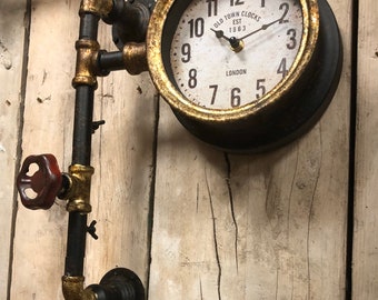 SALE- Industrial Pipe Clock