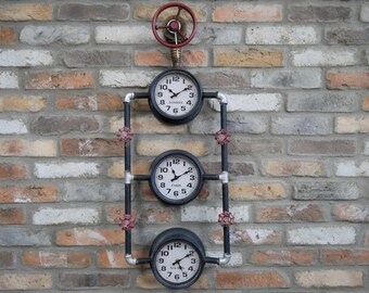 Huge Triple Pipe Clock