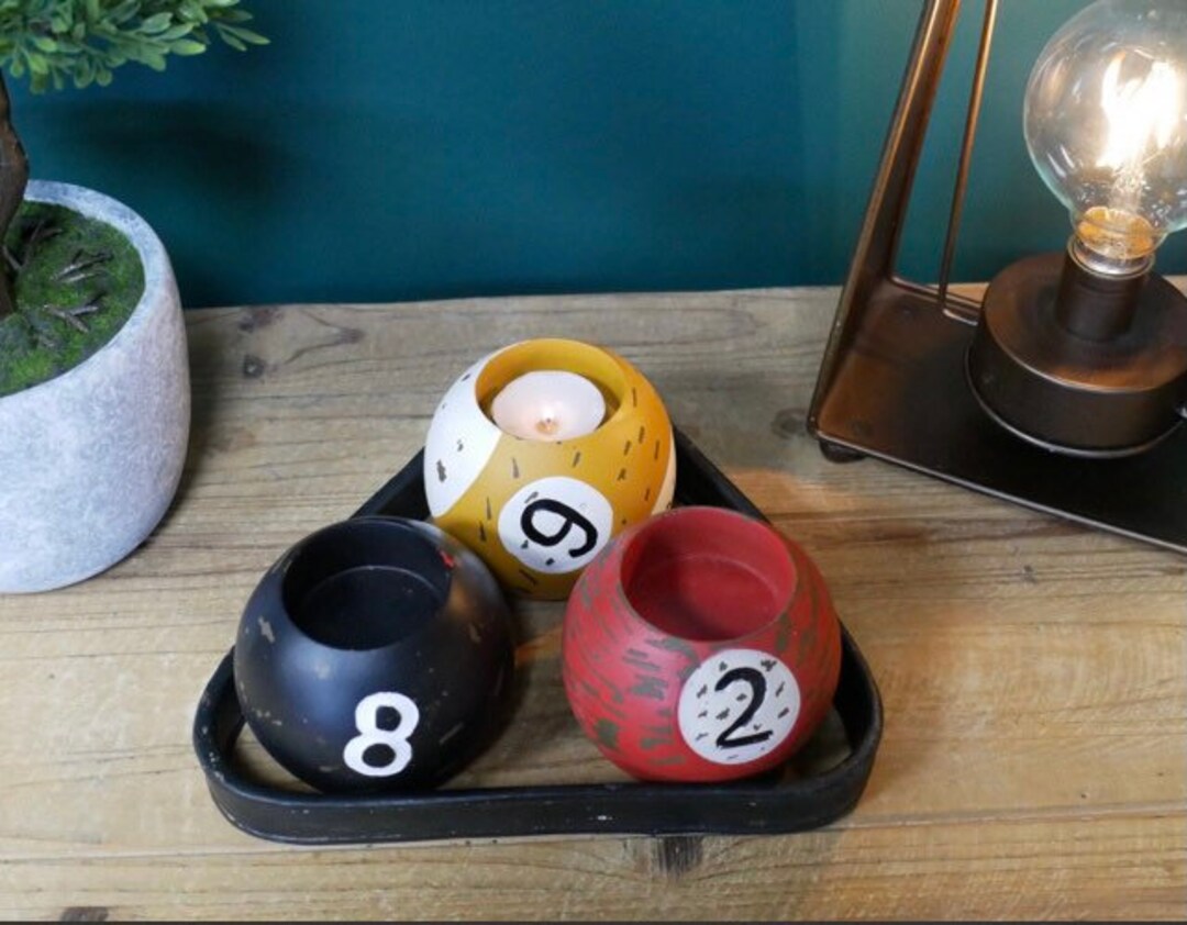 Sale Pool Balls Tea Light Holders Etsy