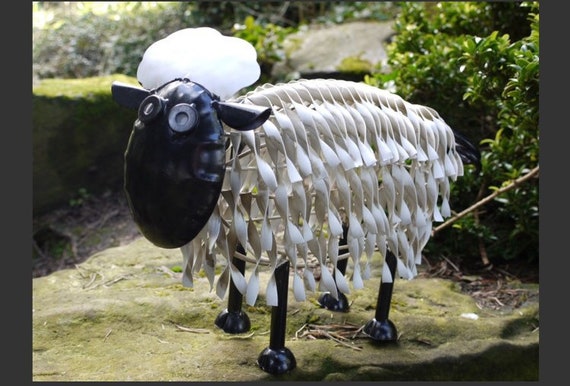 Large Metal garden sheep feature | Etsy