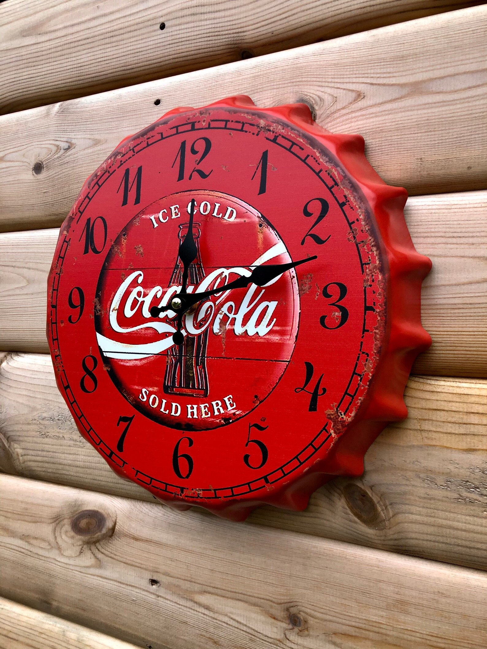 Coca Cola Bottle Top Clock Etsy