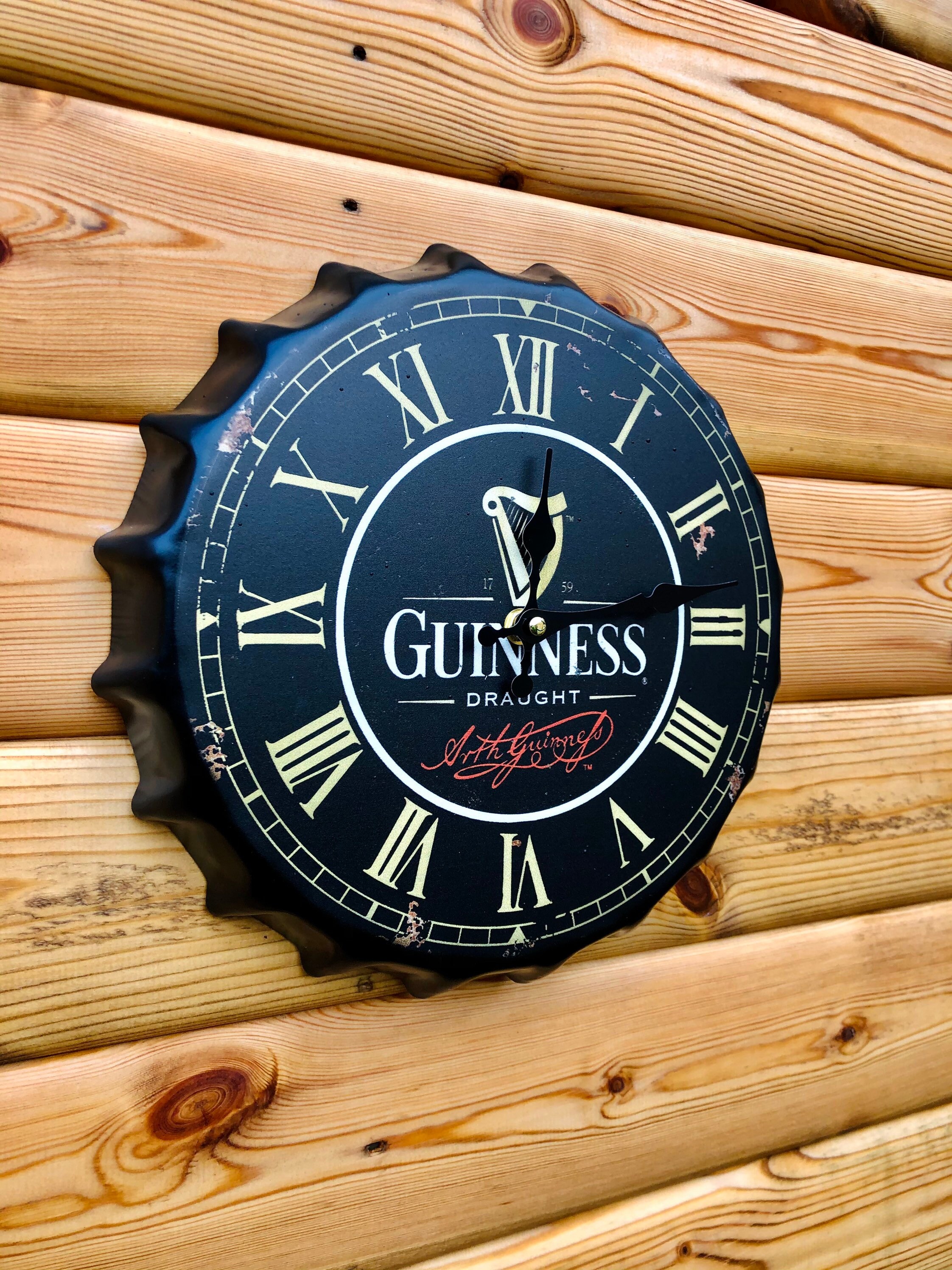 Guinness Bottle Top Clock Etsy