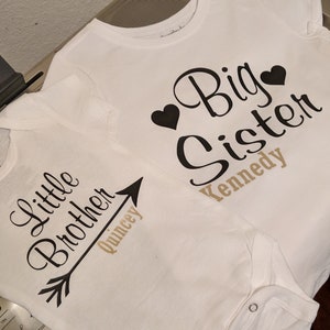 Big Sister Little Brother Shirt and Onesie Set