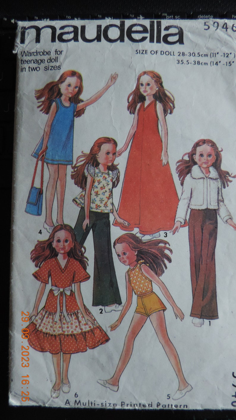 Sewing Pattern for Sindy /barbie Vintage PDF Download Maudella Dolls