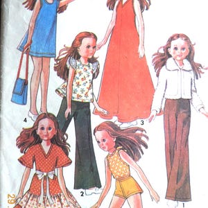 Patrón de costura para muñecas Sindy/Barbie Vintage PDF descargable trajes vestidos chaquetas pantalones Maudella