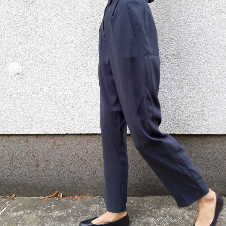 Vintage high waisted trousers grey image 2