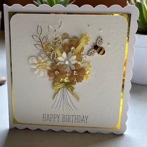 Cartão de aniversário feito à mão