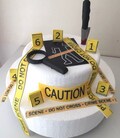 Edible Crime Scene Murder Mystery Cake Topper Decoration