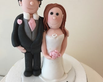 Edible Personlised Bride and Groom Wedding Cake Toppers Decoration