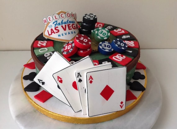 Edible Casino Las Vegas Cake Topper Cake Decoration Etsy