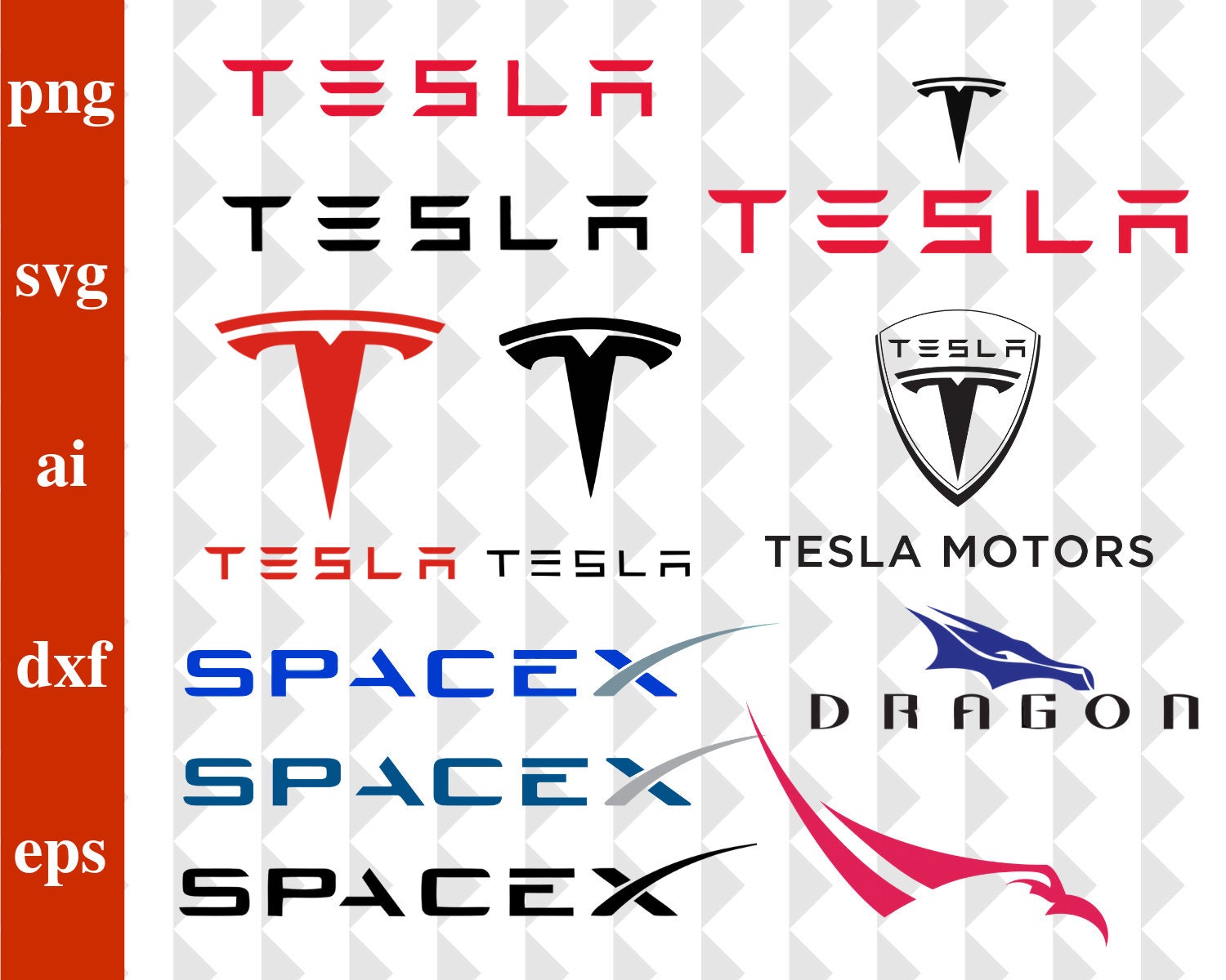 Download Tesla SpaceX Tesla logo SpaxeX logo Tesla clipart SpaceX ...